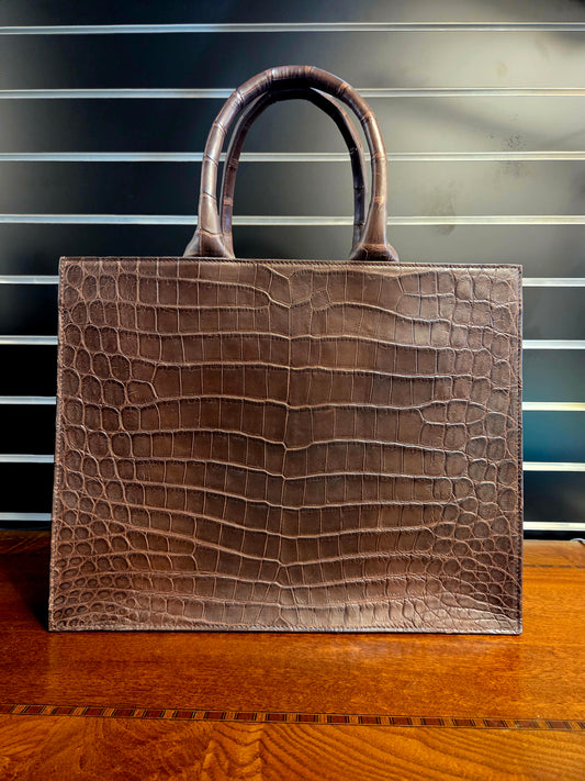 Bordeaux Tote Bag, Brown Python