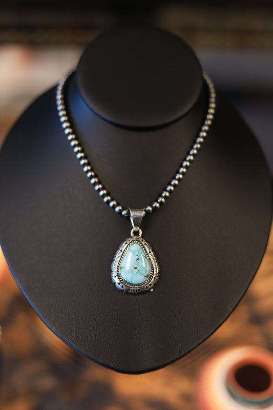 Desert Blue Teardrop Necklace