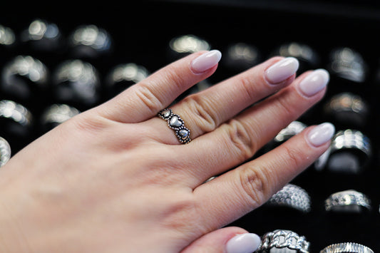 triple heart ring