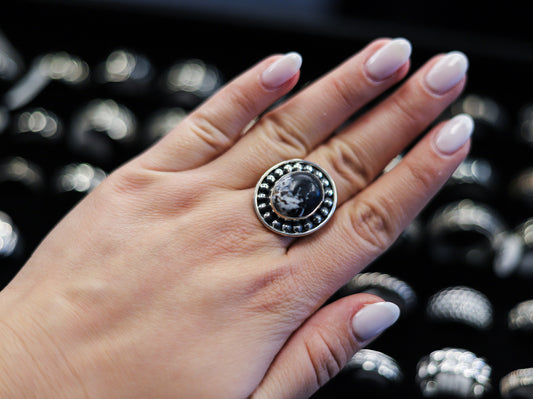 Marble Moon Ring