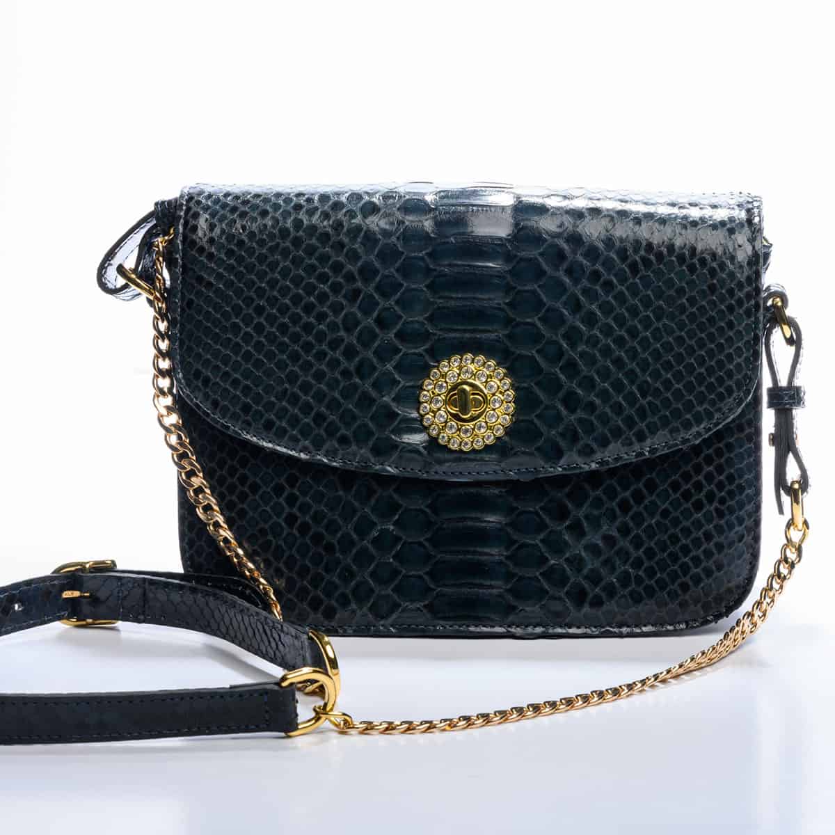 Monte Carlo Chain Bag, Black Python