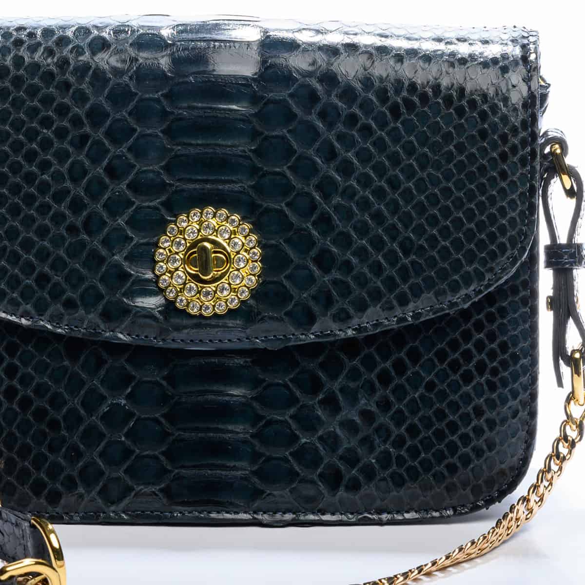 Monte Carlo Chain Bag, Black Python