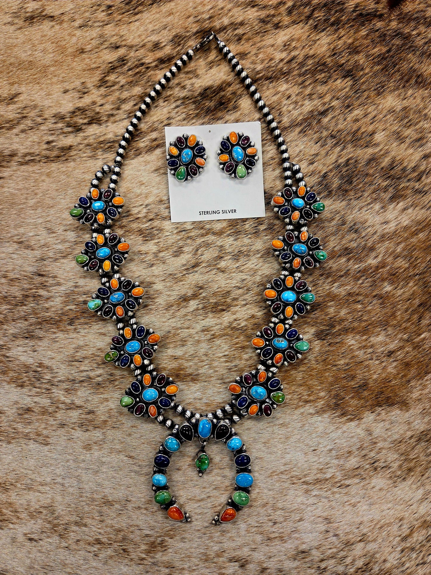 Navajo Multicolor squash Blossom.